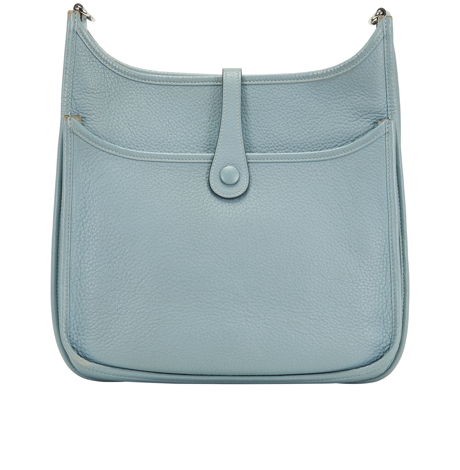 Evelyne III 29 In Clemence Blue Lin, &pound;1,600, Handbags, Blue, Leather, Back view